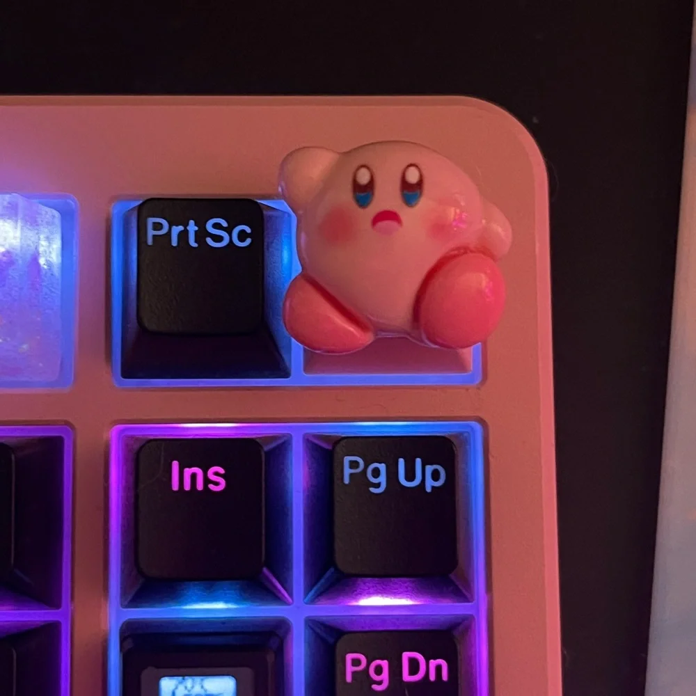 Kirby Pink PBT Keycap for Mechanical Keyboards, Fits OEM “+” Switches